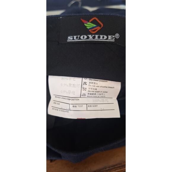 Vintage Souyide 80% Wool 2pc Suit- Mens S- 36" Jacket & 30" Waist- Excellent! - Picture 9 of 9